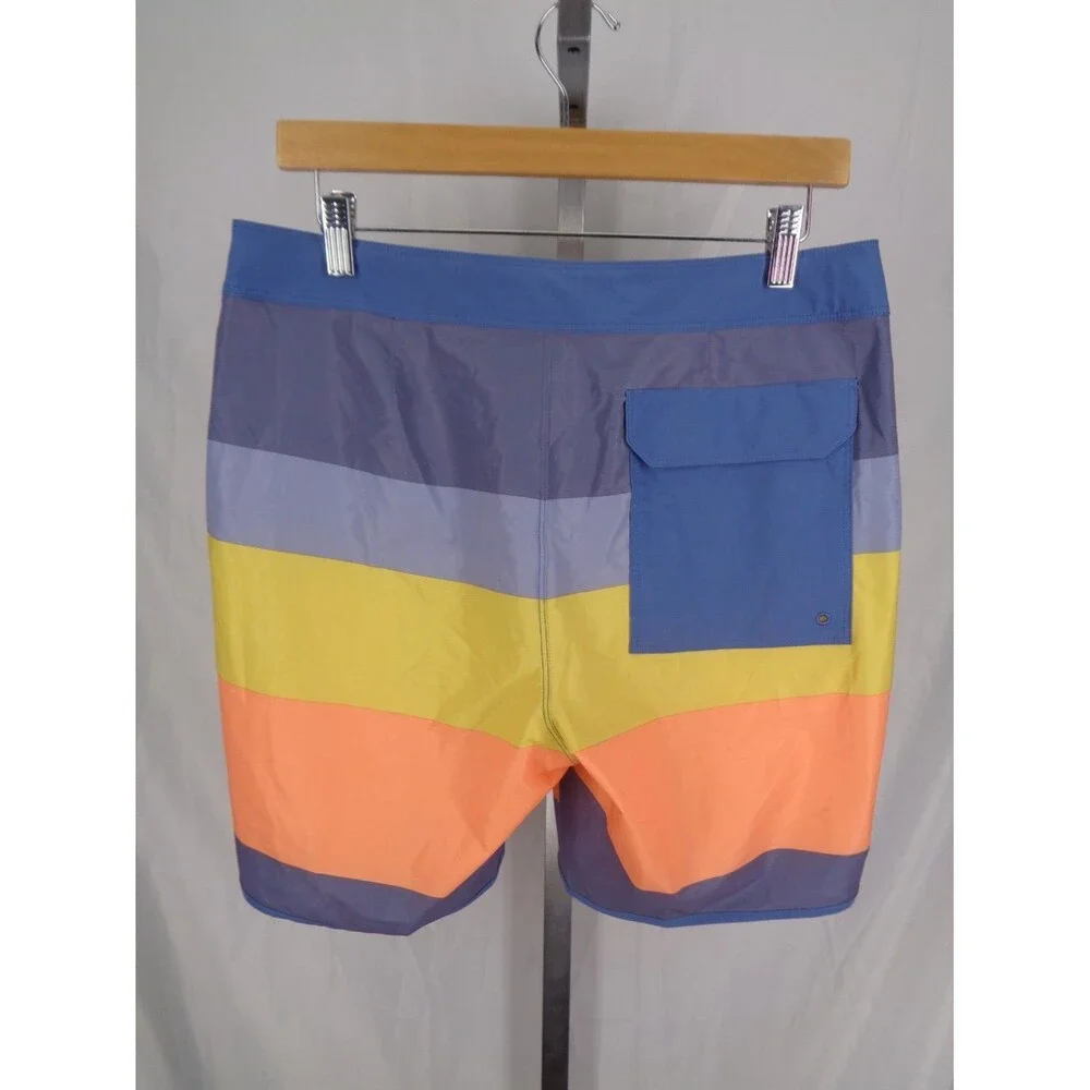 Patagonia Stripe Hydro Series Board Shorts Size 31 Swim Quick Dry